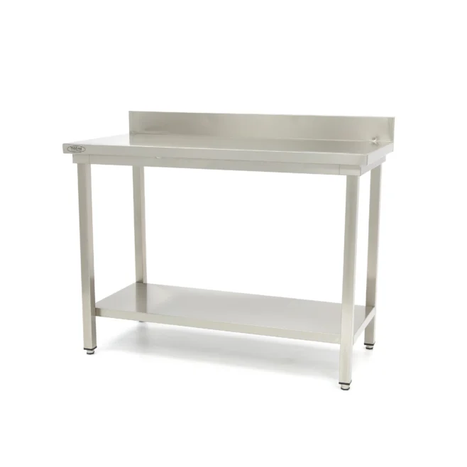 Rostfri arbetsbänkar med bagkant "MAXI 700" - från 600x700mm till 2000x700mm