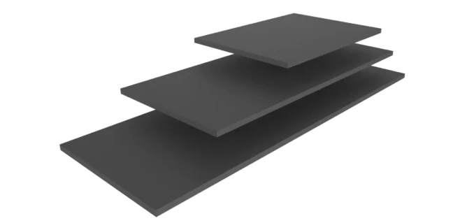 Trähylla bred svart 100 cm