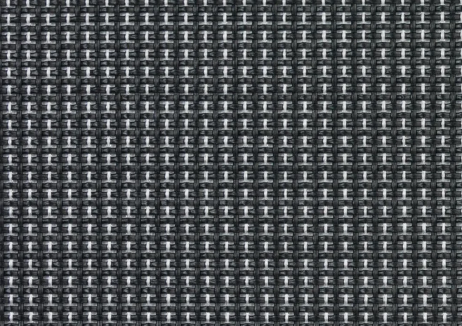 Bordstablett 45 x 30 cm PVC och polyester svart/vit finrandig
