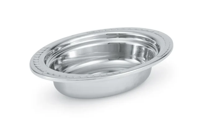 Miramar dekorationsform oval halvstor 2,5 tum rostfritt stål – Pujadas Vollrath