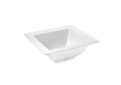 Life Collection djup fyrkantig skål 37,5 cm melamin vit
