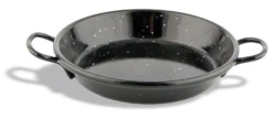 Paellapanna 15 cm emaljerat stål med handtag