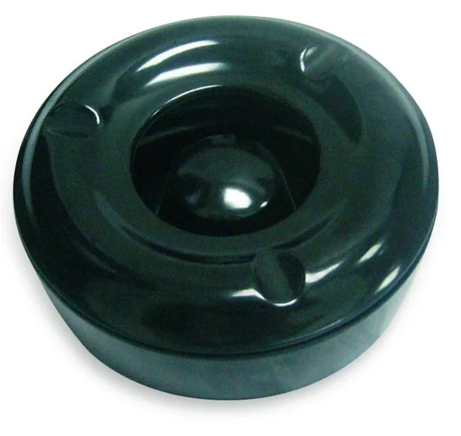 Askfat 14,5 cm melamin vindskydd svart