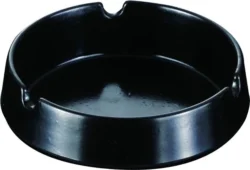 Koniskt askfat 10 cm melamin svart
