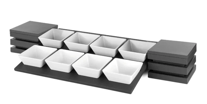 Presentationskit för 8 fyrkantiga skålar – CUBIC