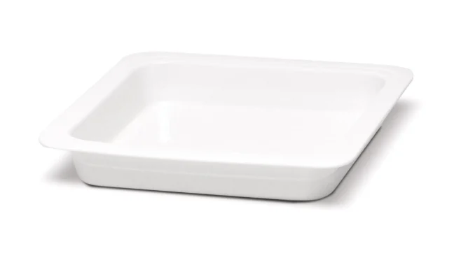 Fyrkantig porslinsinsats för chafing dish