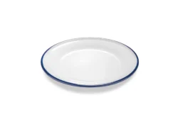 Mediterranean Collection tallrik melamin vit med blå kant