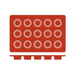 Silikonform petit four GN 1/3 – 15 st 4 x 2 cm