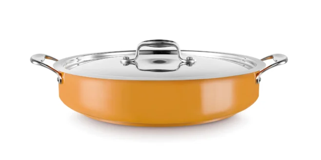 Cool Line paellapanna med lock 28 cm gul