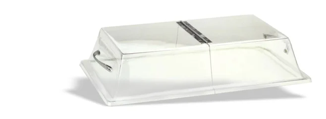 Lock GN 1/1 polykarbonat transparent med gångjärn