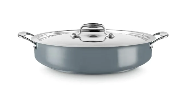 Paellapanna 32 cm med lock – rostfritt stål, Cool Line
