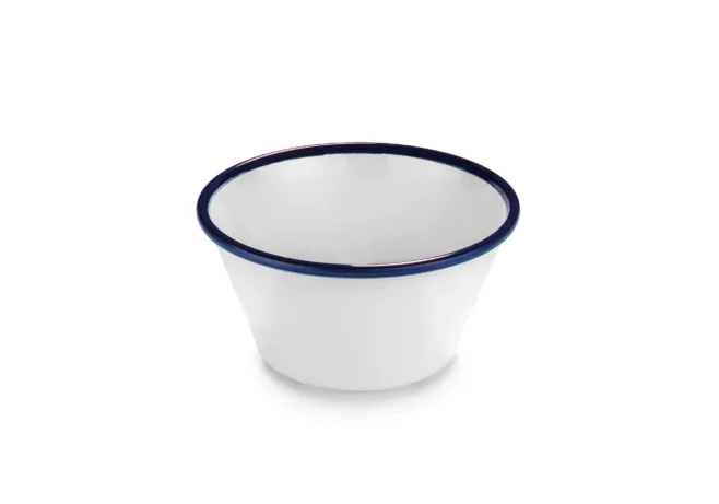 Skål 12,5 cm – Mediterranean Collection, vit/blå melamin