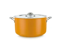 Kastrull 28 cm Rostfritt Stål Gul med Lock – Cool Line Colors Pujadas