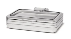 Rektangulär GN 1/1 chafing dish med glaslock