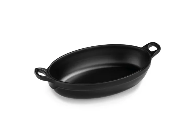 Minigryta oval melamin svart - olika storlekar