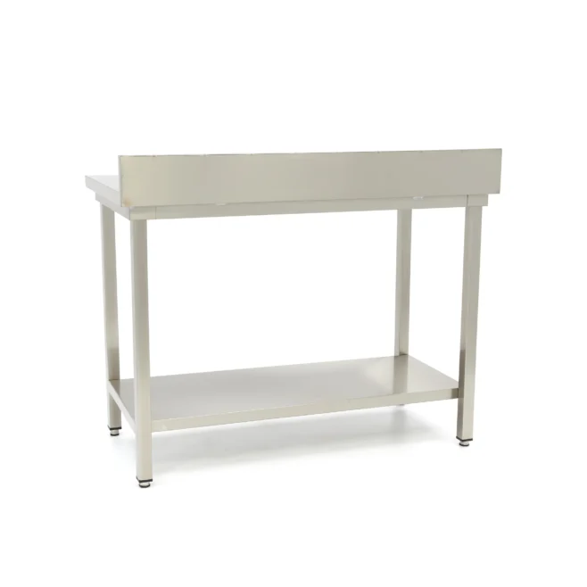 Rostfri arbetsbänkar med bagkant "MAXI 600" - från 600x600mm till 2000x600mm