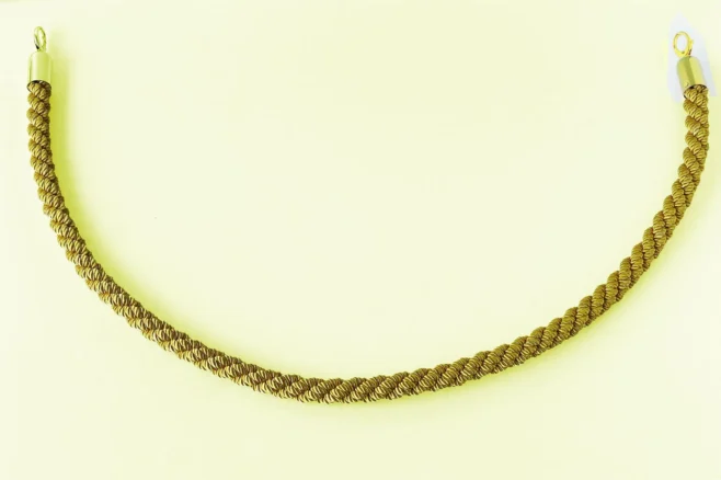 Avspärrningsrep 150 cm guld med guldfärgade ändar