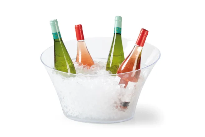 Champagnehink oval plast transparent