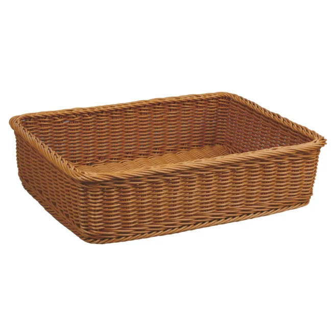 Rektangulär brödkorgr 46 x 34 cm Polypropen brun
