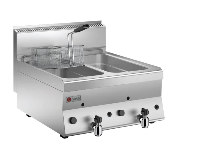 Gasfritös, 2x 8L, 14kW, 600x650x295mm, Baron