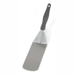 Förstärkt stekspade i rostfritt med svart handtag, 42cm