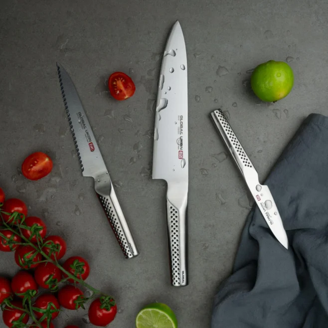 Knivset i 3 delar GU-01, GUS-22 & GUF-30 - Global Ukon