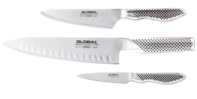 Knivset i 3 delar GS-89, G-77 & GS-38 - Global Classic