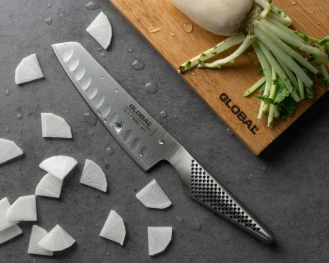 Grönsakshacka 14 cm olivslipad - Global Classic