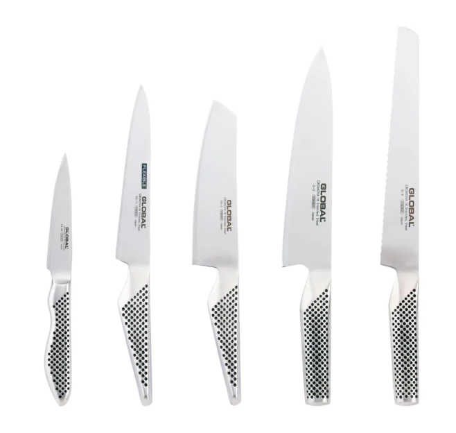 Knivset i 5 delar G-2, G-9, GS-5, GS-11 & GS-38 - Global Classic