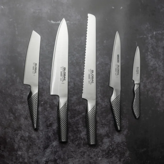 Knivset i 5 delar G-2, G-9, GS-5, GS-11 & GS-38 - Global Classic