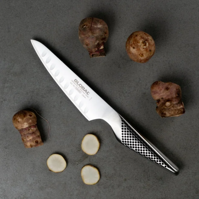 Kockkniv 13 cm olivslipad - Global Classic