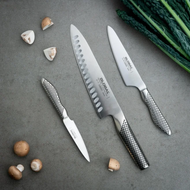Knivset i 3 delar GS-89, G-77 & GS-38 - Global Classic