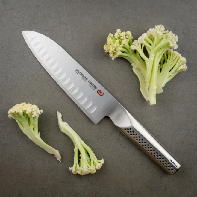 Santokukniv 19 cm olivslipad - Global Ukon