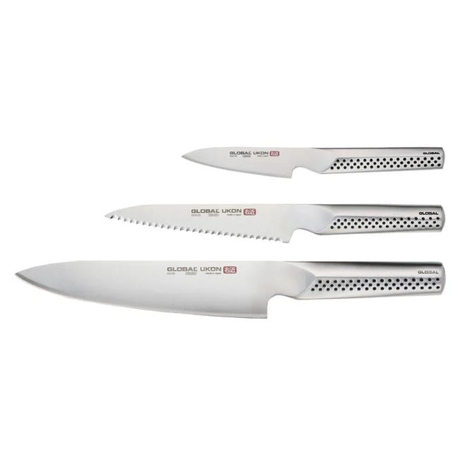 Knivset i 3 delar GU-01, GUS-22 & GUF-30 - Global Ukon