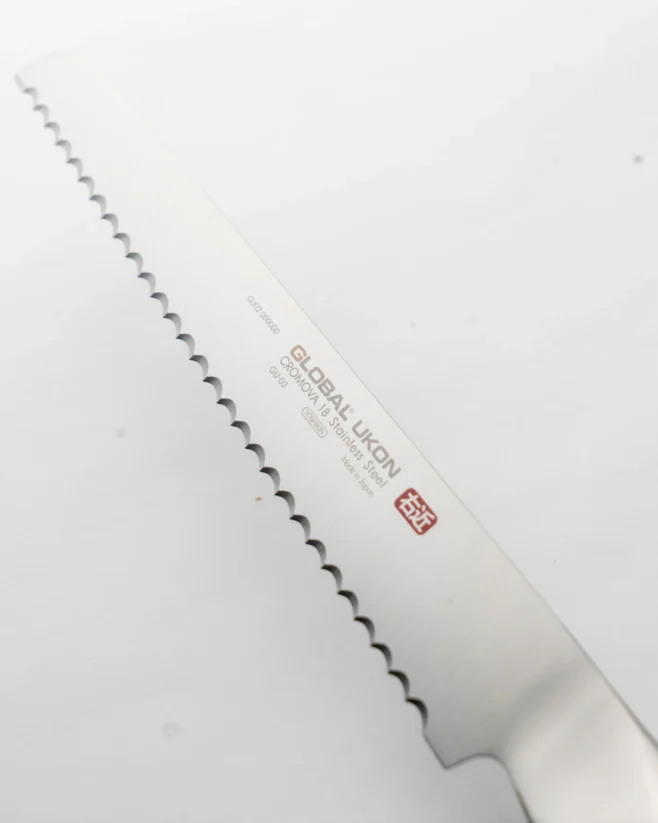 Brödkniv 22 cm vänsterslipad - Global Ukon